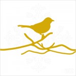 Bird on a Branch Illustration Bird on a Branch Illustration